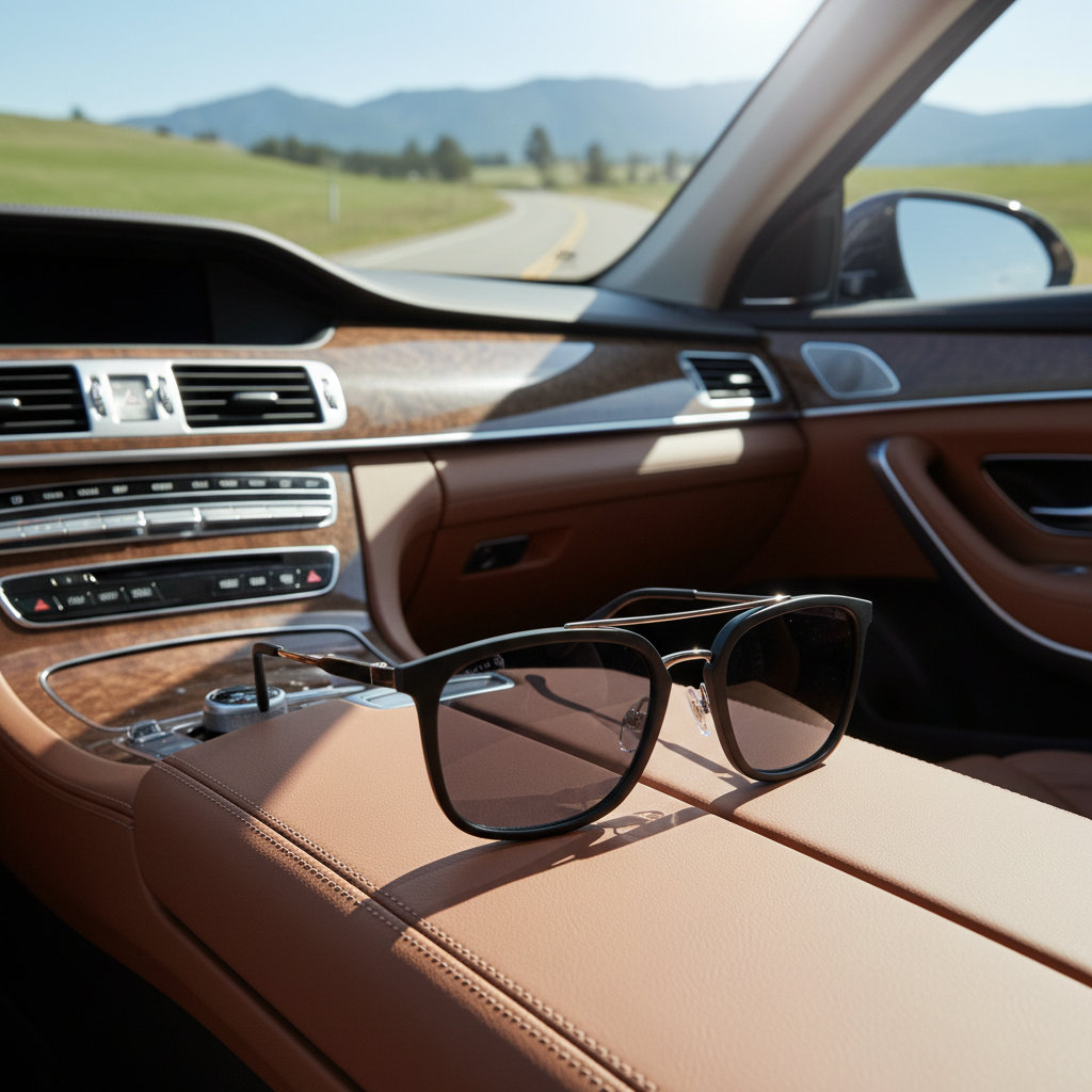 Polarized Driving Sunglasses with Classic Square Frame