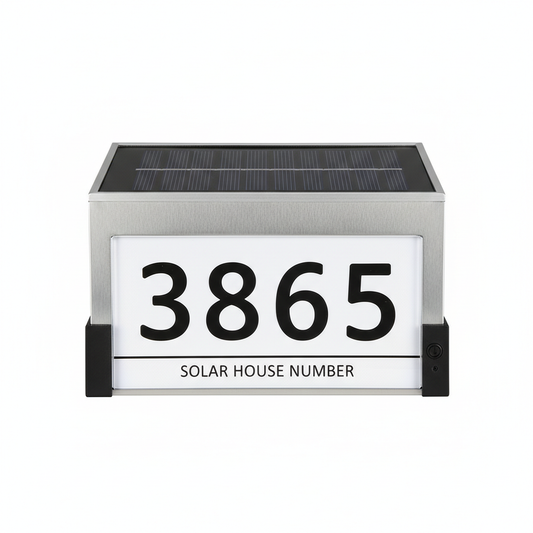 Solar House Number Sign