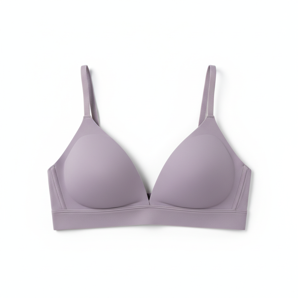 Women seamless triangle wireless bra dusty lavender