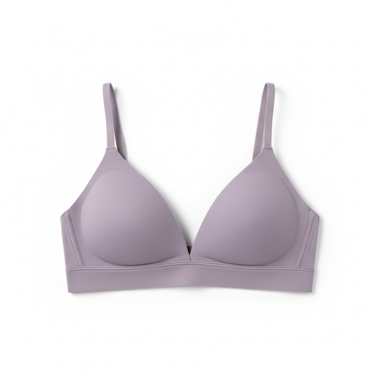 Women seamless triangle wireless bra dusty lavender