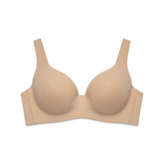 Women seamless wireless bra nude beige