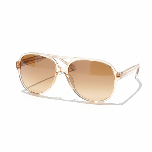 Unisex Transparent Aviator Sunglasses with Colored Frame