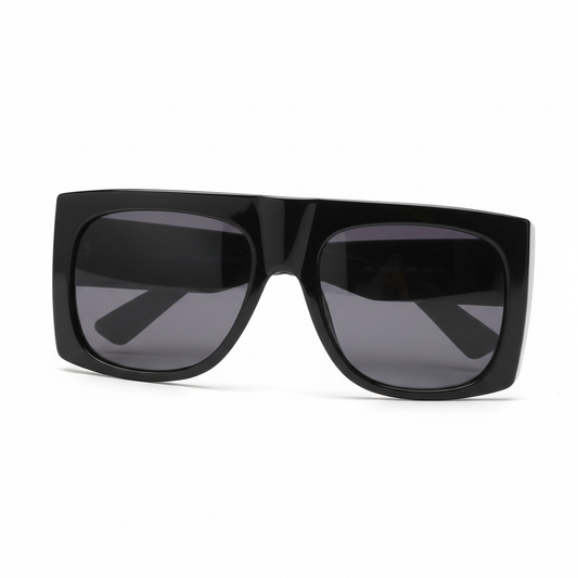Oversized Pilot Sunglasses with Thick Acetate Frame