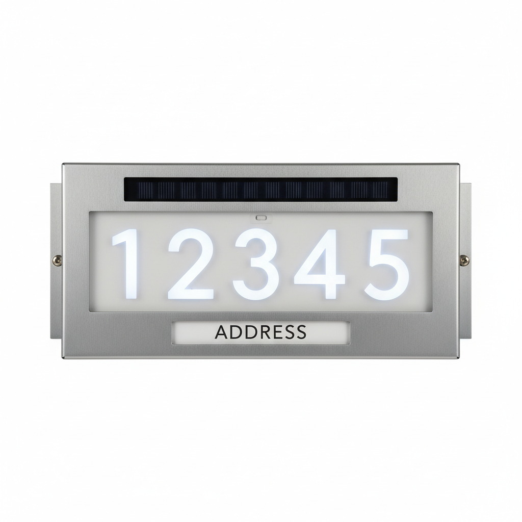 Solar Address Number Light for House Exterior