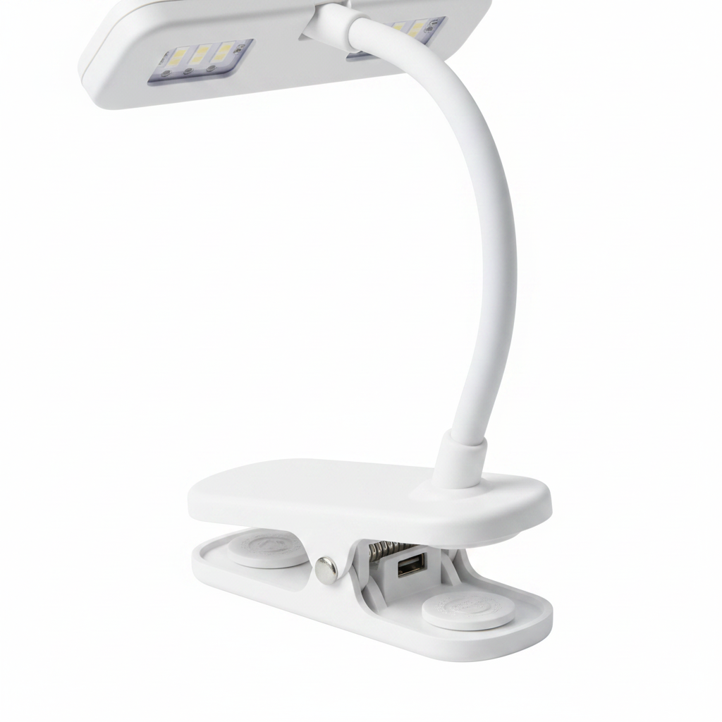 Portable LED Book Light with Flexible Neck