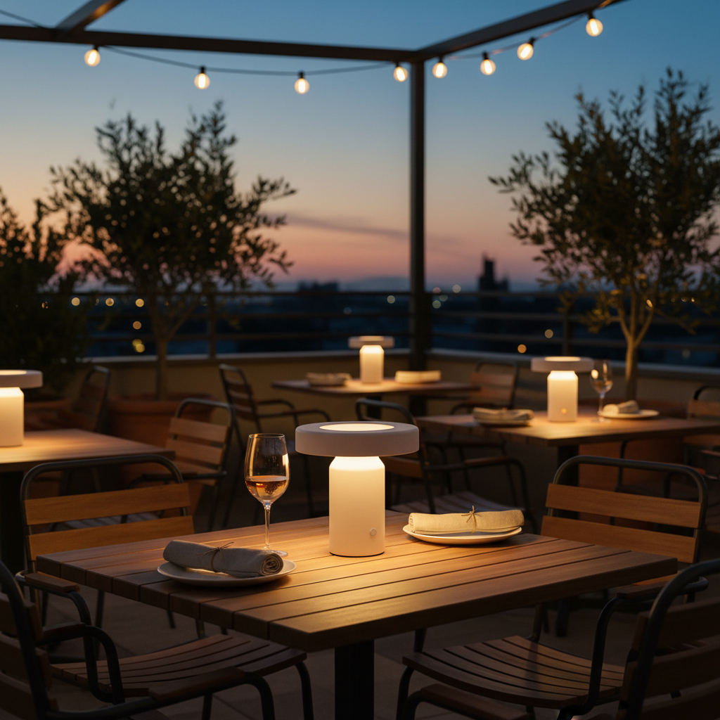 Rechargeable Outdoor Table Lamp with Dimming