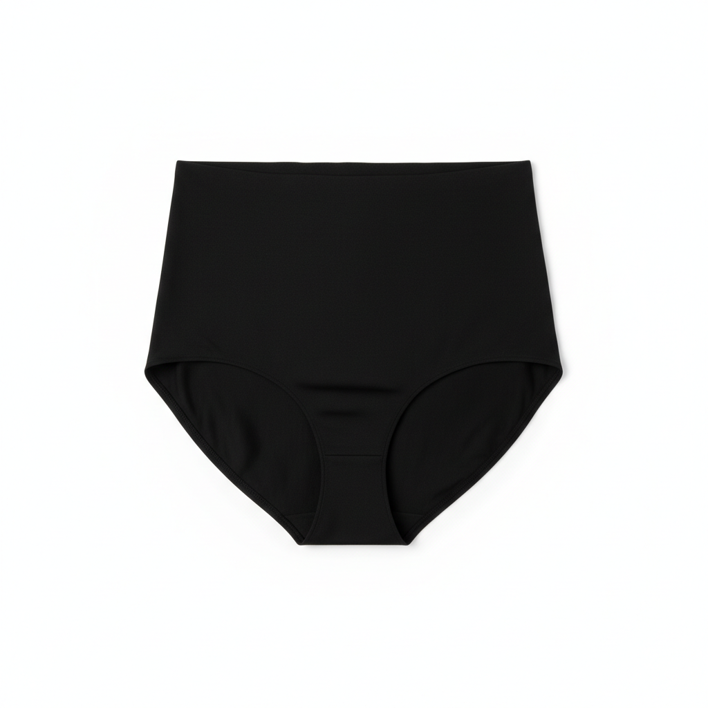 Women seamless high waist brief black