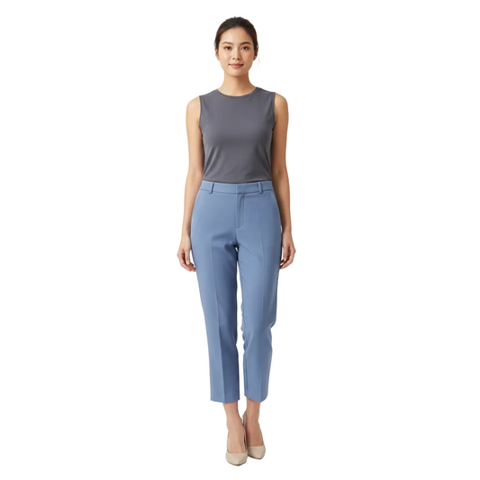 Women's Cropped Straight Pants - Front View