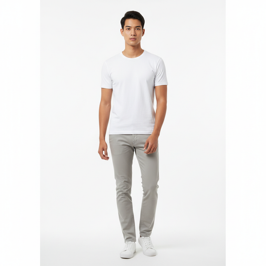 Thai male model minimalist white tee