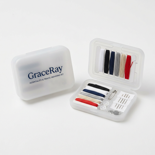 Compact mini sewing kits with organized sewing accessories for travel and hospitality use.
