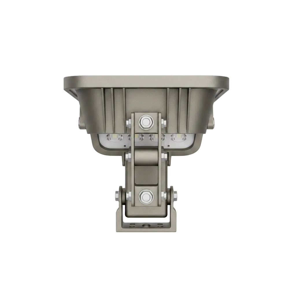 Back/bottom view of All-in-One Solar Street Light showing pole mount