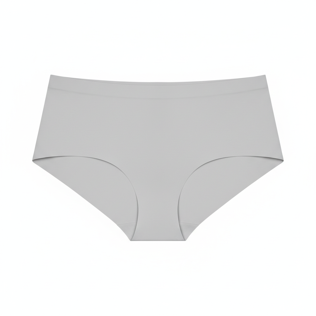 Women seamless hipster underwear light grey