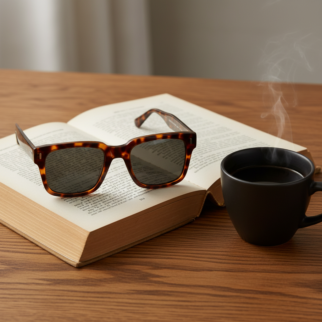 Retro Square Acetate Sunglasses with Polarized Lenses