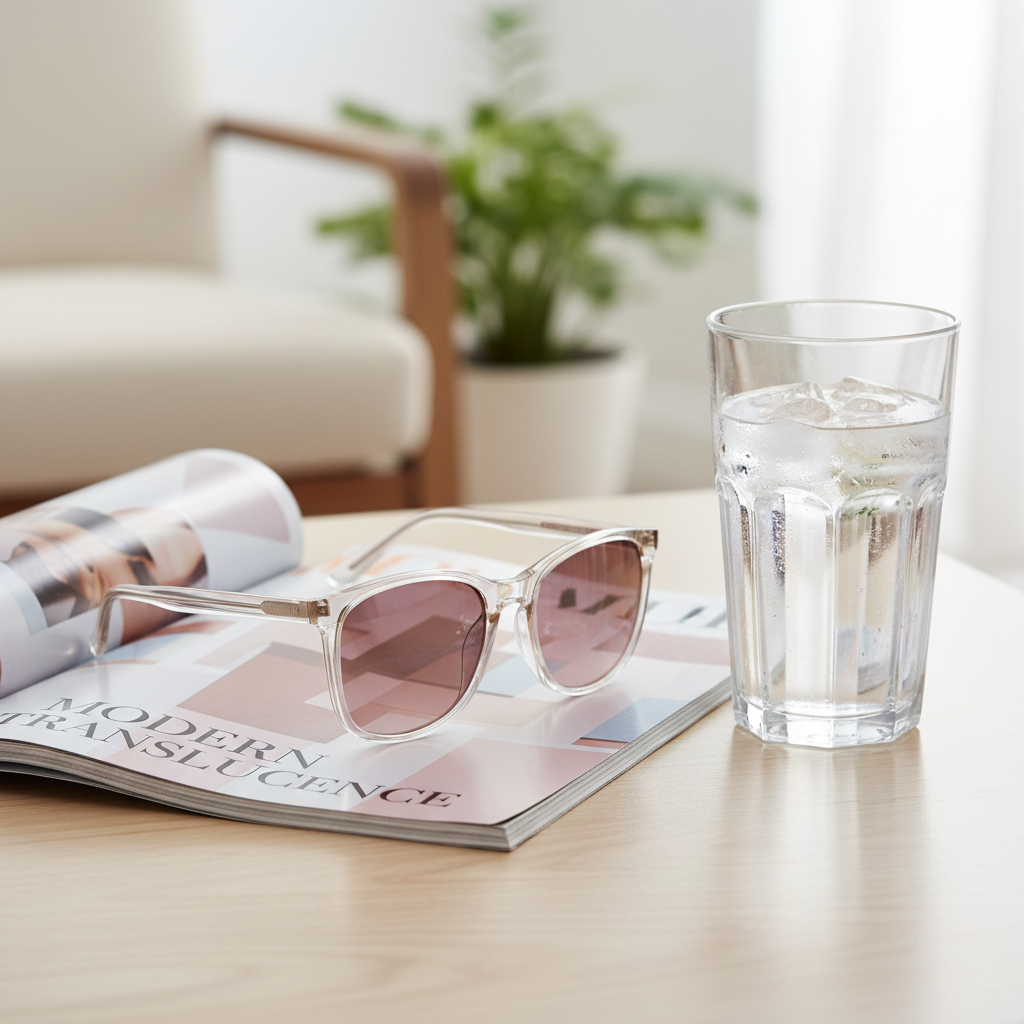 Women’s Transparent Frame Sunglasses with Tinted Lenses