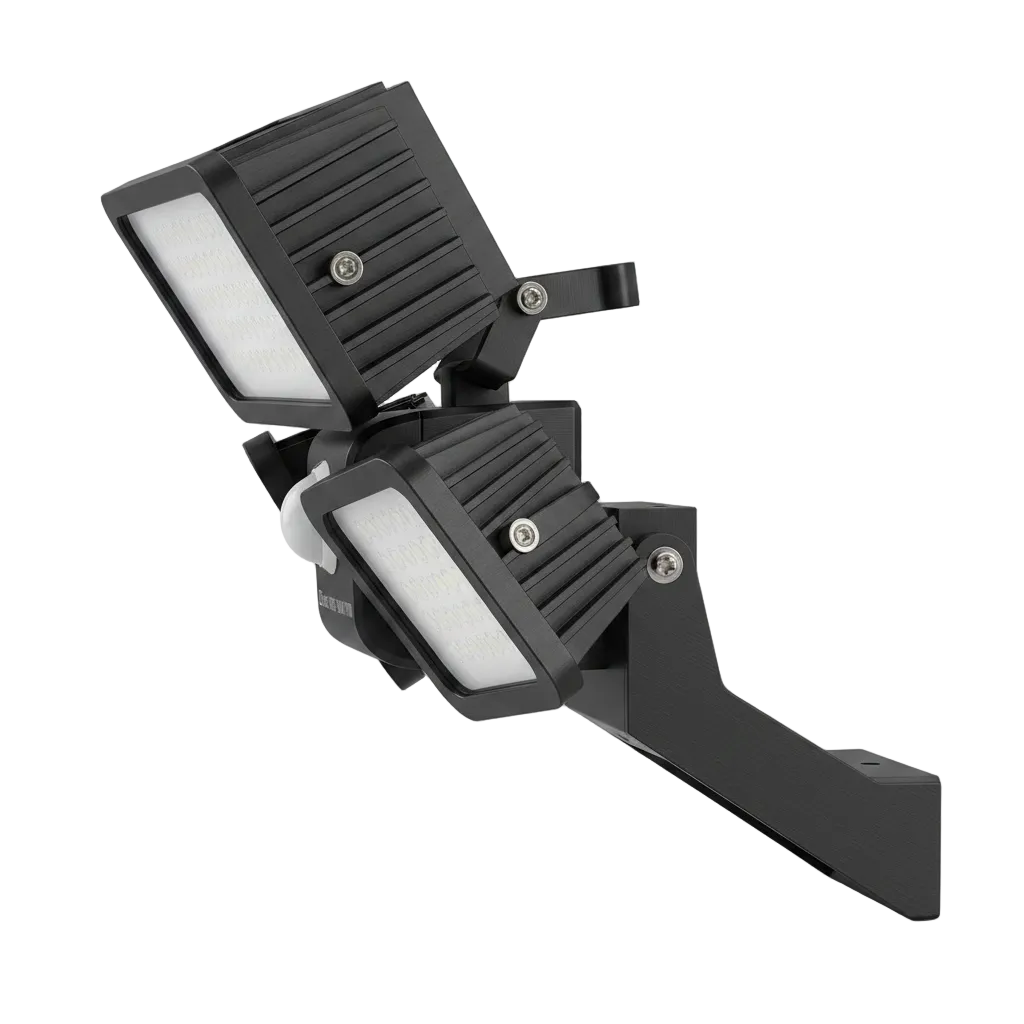 Side profile of Solar Motion Sensor Wall Light showing panel angle