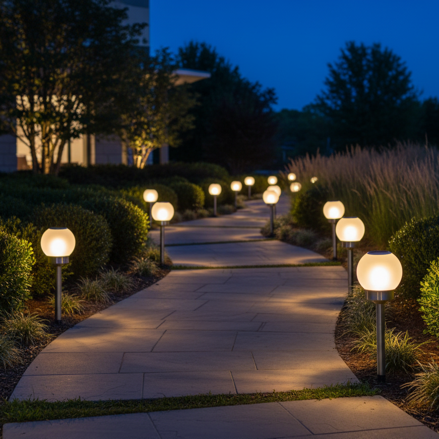 Solar Glass Ball Garden Light