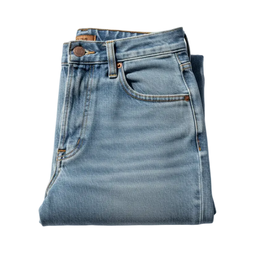 Women’s High Waist Straight Jeans with Classic Denim Fit