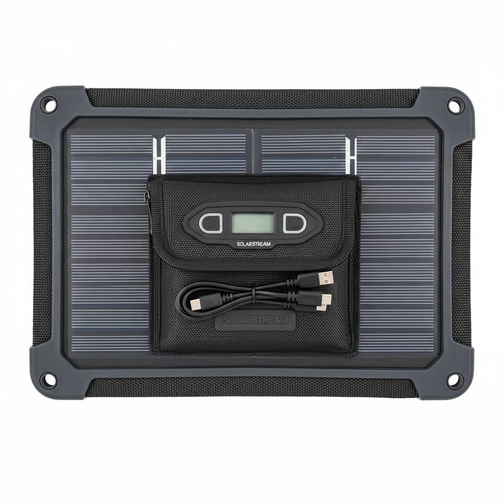 Portable Solar Charger for Outdoor Electronics