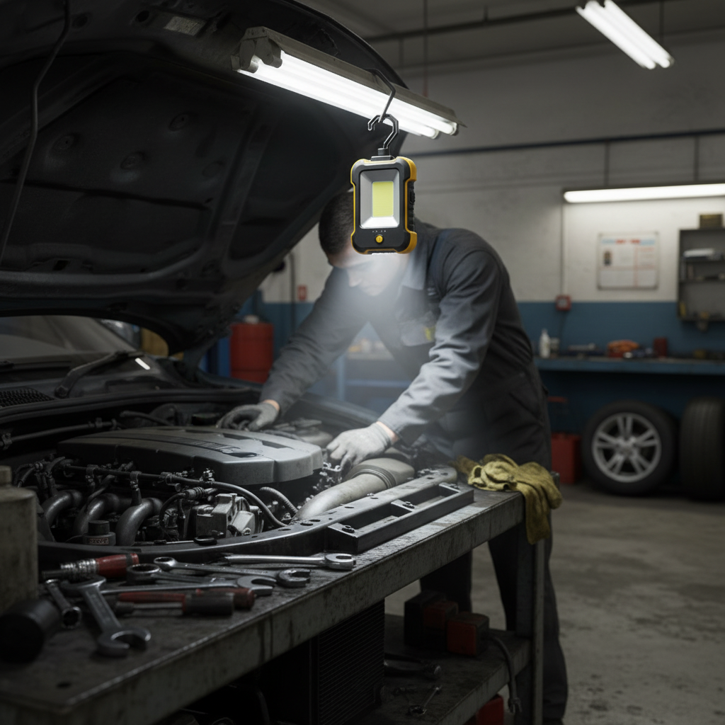 Rechargeable Portable Work Lamp with Hook