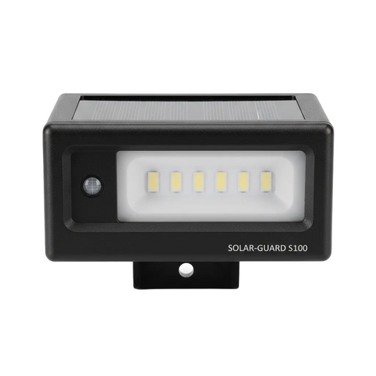 Solar Fence Light with Automatic Night Sensor on pure white background