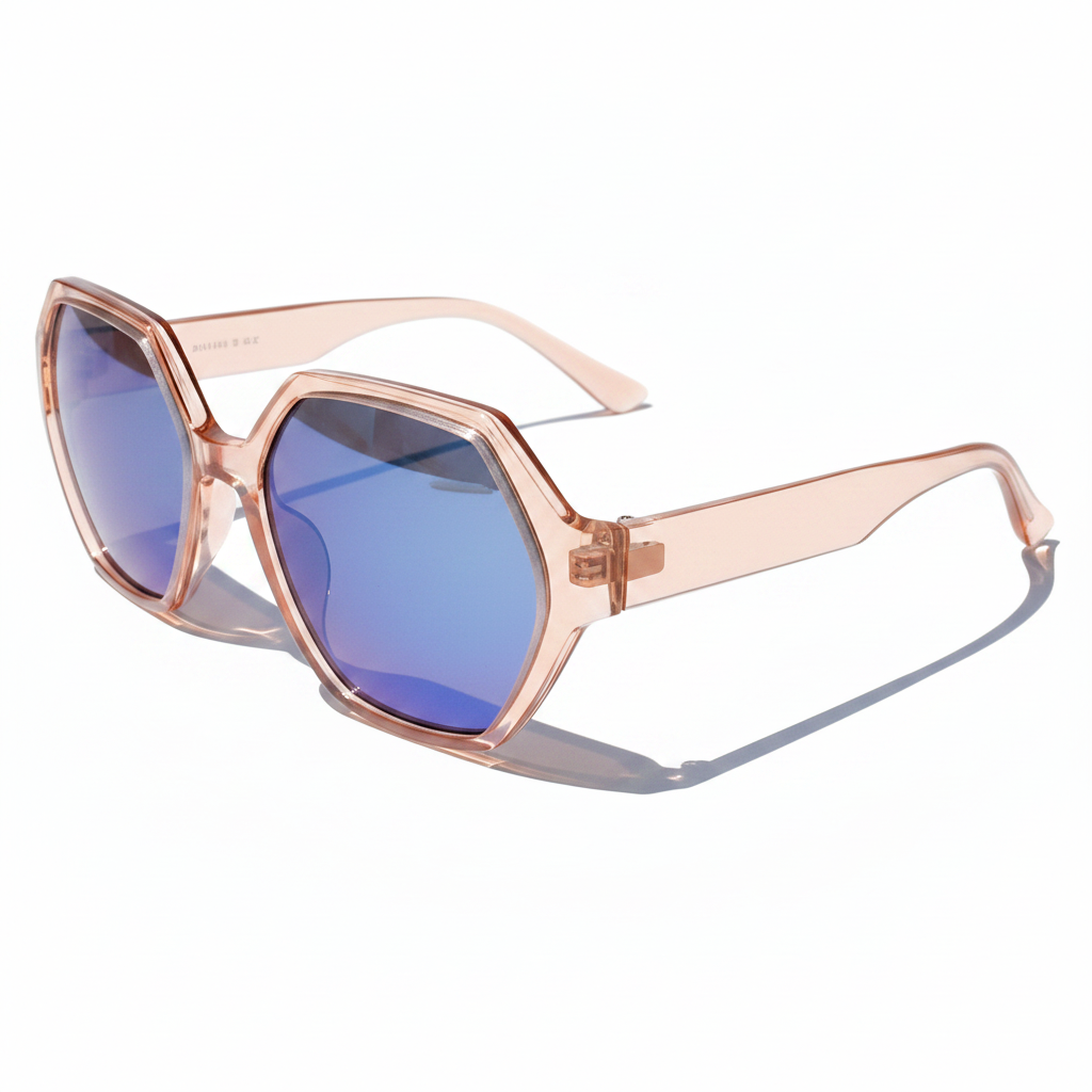 Women’s Geometric Polygon Sunglasses with Bold Frame