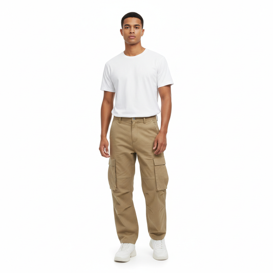 Thai male model khaki cargo pants