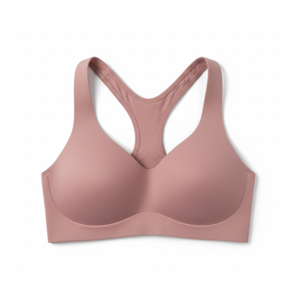 Women seamless racerback bra dusty rose