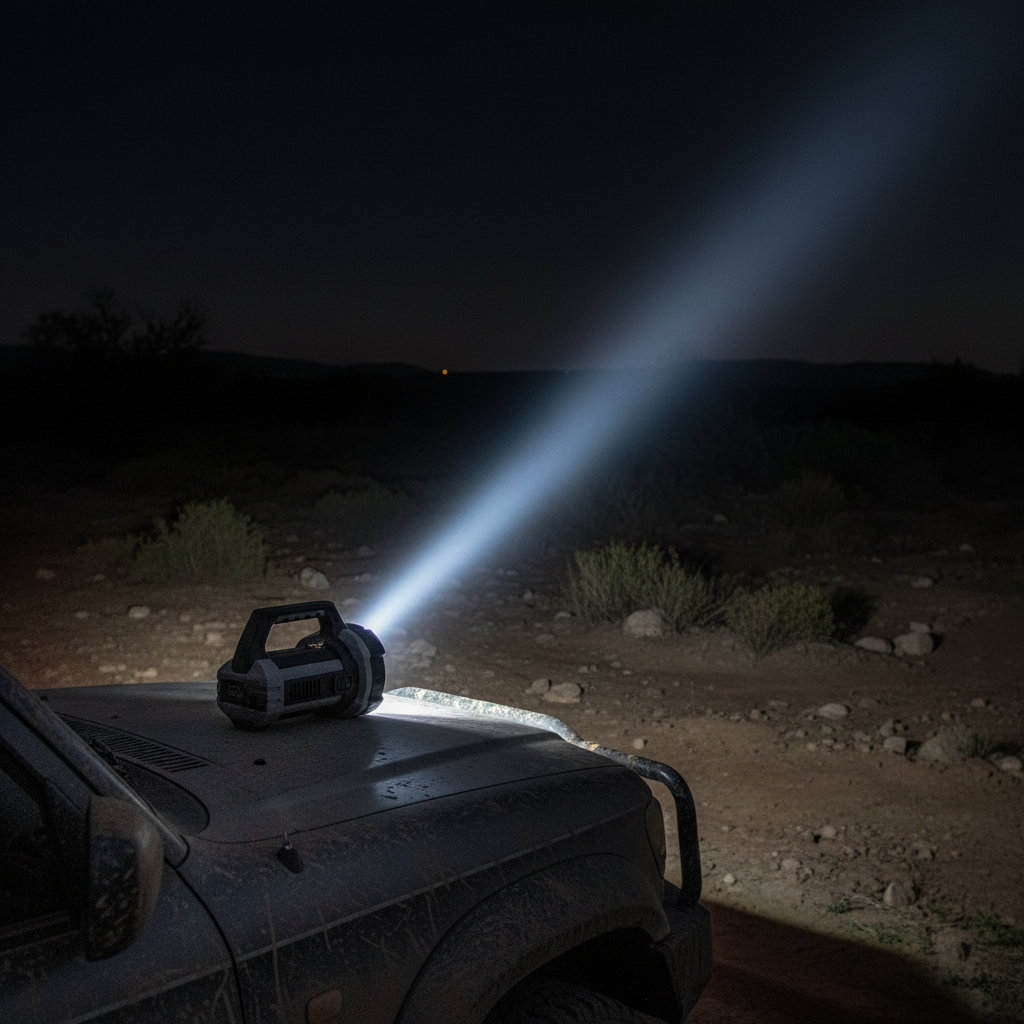 Portable LED Searchlight with Handle