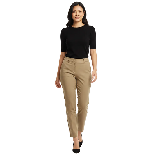 Women’s Tapered Ankle Pants with Clean Smart Casual Fit