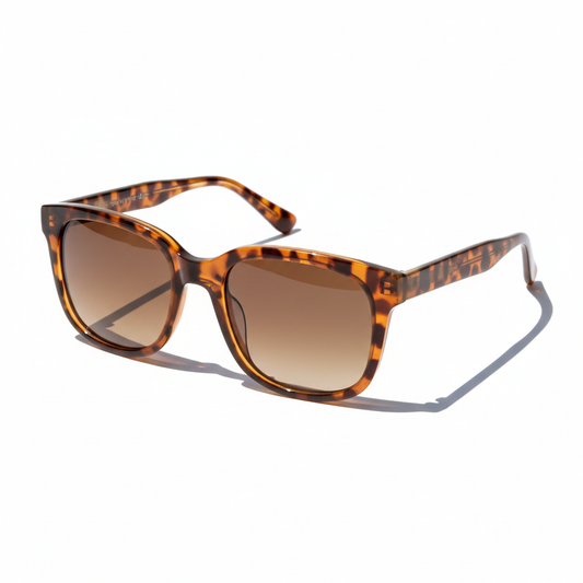 Women’s Soft Square Sunglasses with Havana Pattern Frame