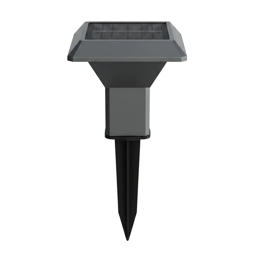 Top/back view of Solar Lawn Light showing integrated solar panel