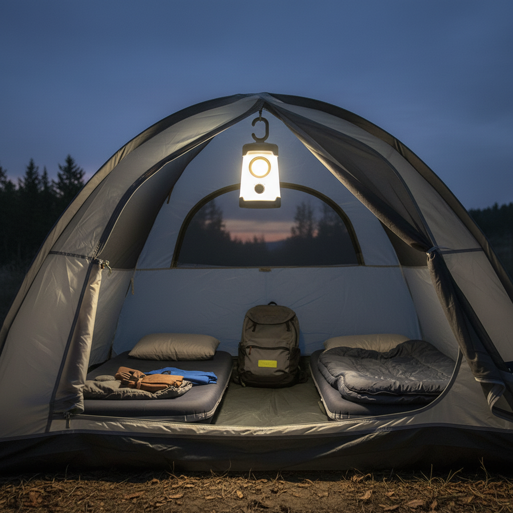 Portable LED Camping Lantern with Adjustable Brightness