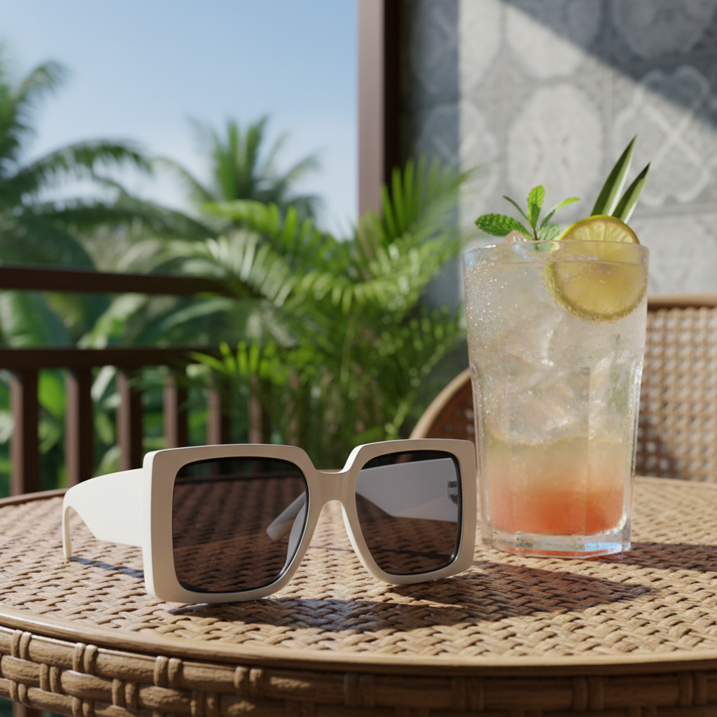 Oversized Square Sunglasses with UV400 Protection