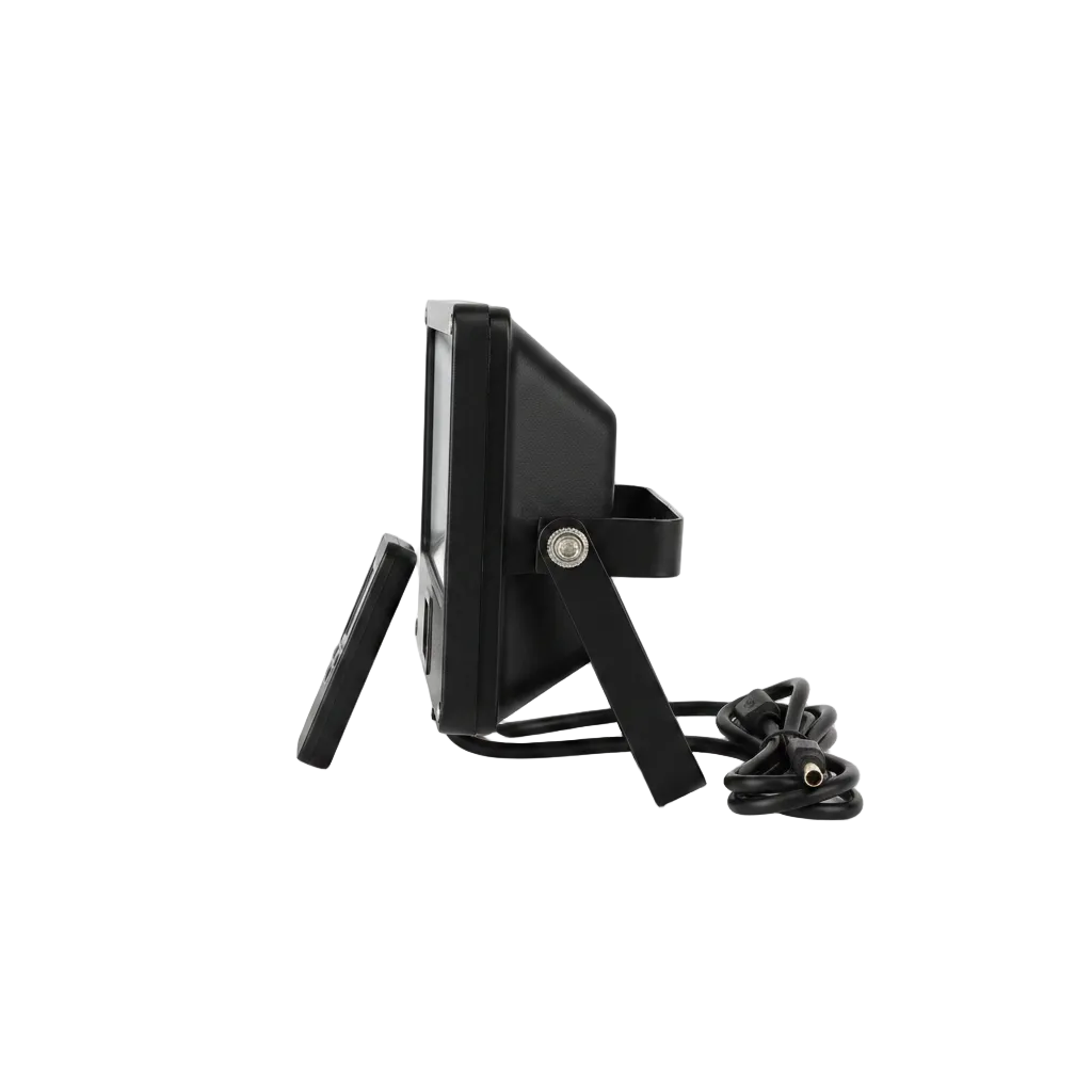 Side profile of Solar Security Flood Light showing mounting bracket
