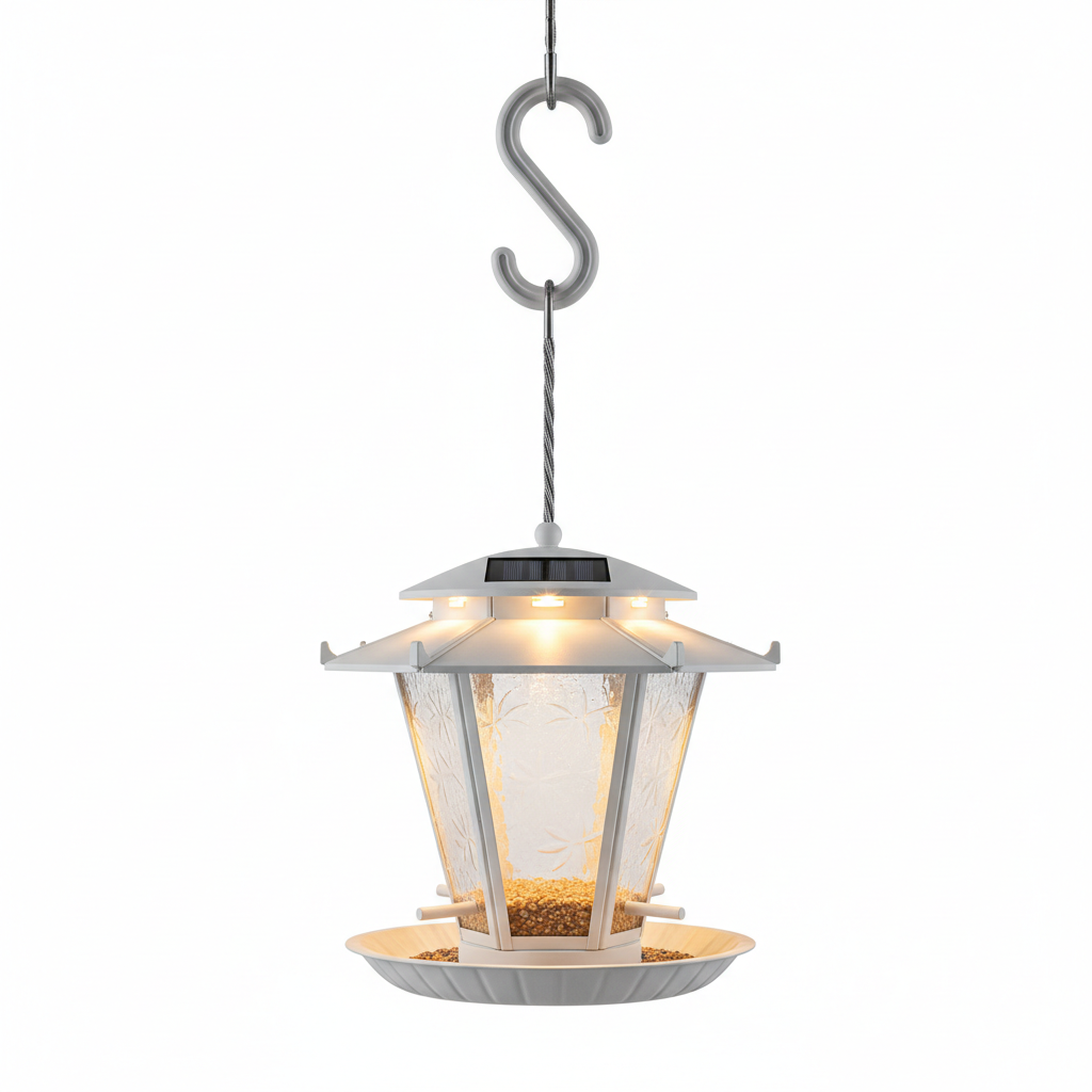 Solar Bird Feeder Light for Garden Decoration