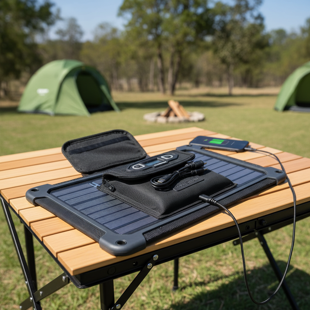 Portable Solar Charger for Outdoor Electronics