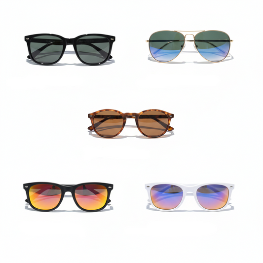 Custom Logo Wholesale Sunglasses with UV400 and Polarized Lens Options