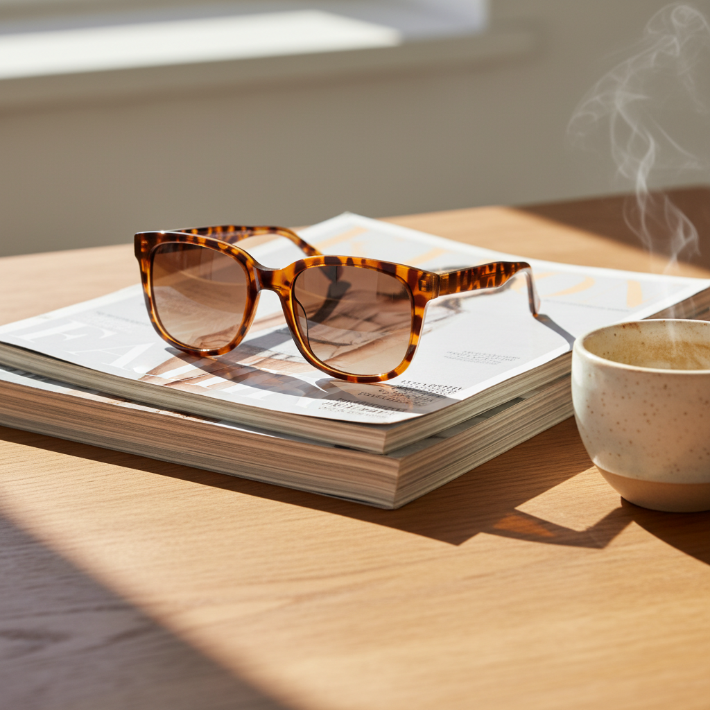 Women’s Soft Square Sunglasses with Havana Pattern Frame
