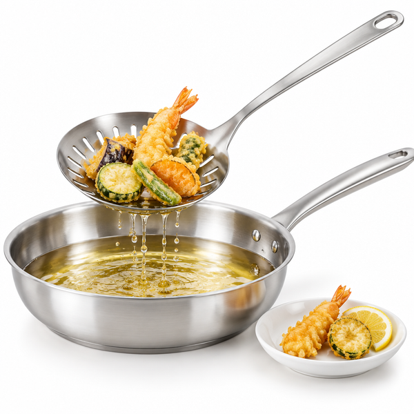 Long Handle Slotted Kitchen Strainer Spoon for Cooking