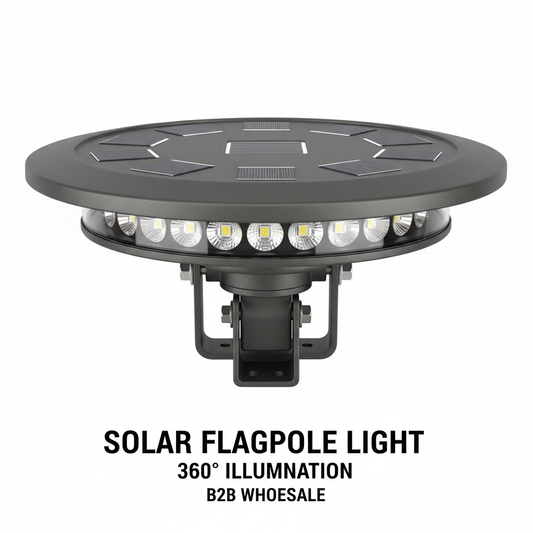 Solar Flagpole Light with 360-Degree Illumination