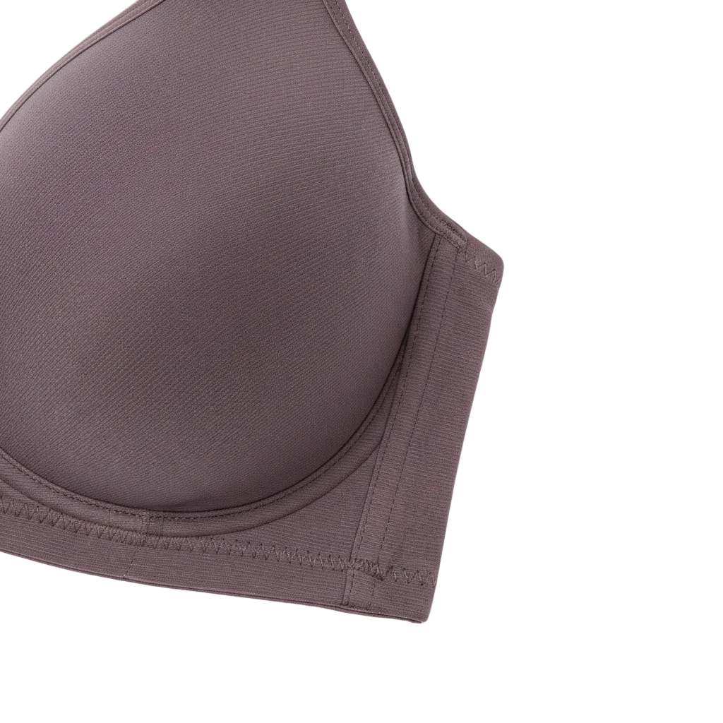 Extreme close-up of exceptionally wide side panels and breathable cotton texture