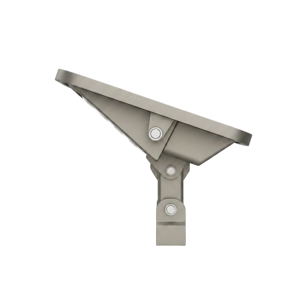 Side profile of All-in-One Solar Street Light showing slim housing