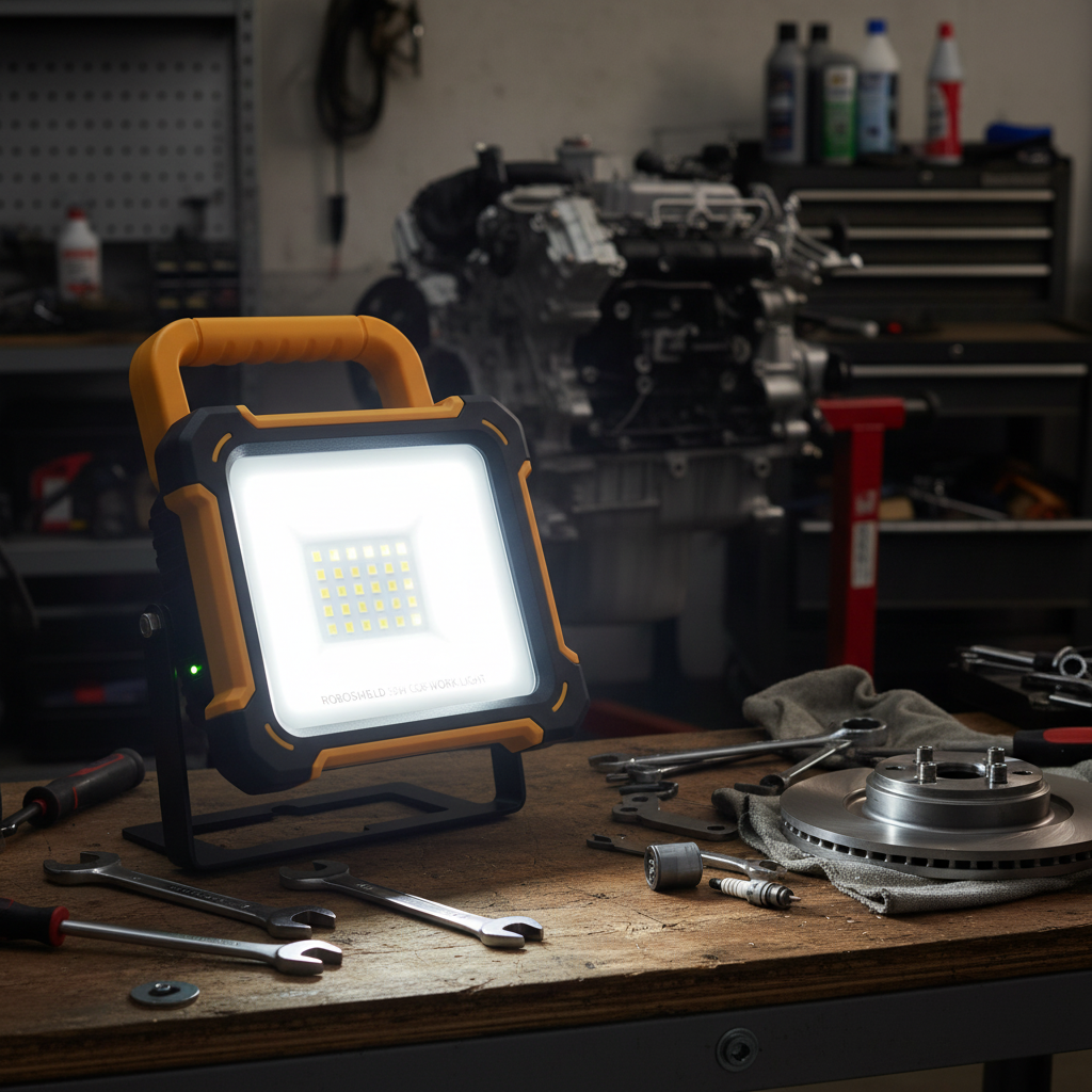 Rechargeable LED Work Light with Folding Stand