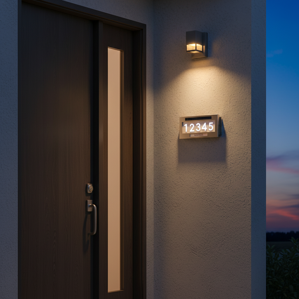 Solar Address Number Light for House Exterior