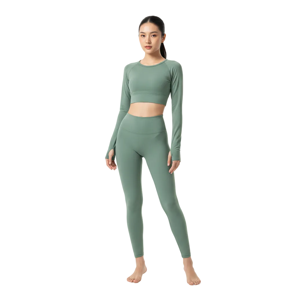 泰国模特 正面 sage green